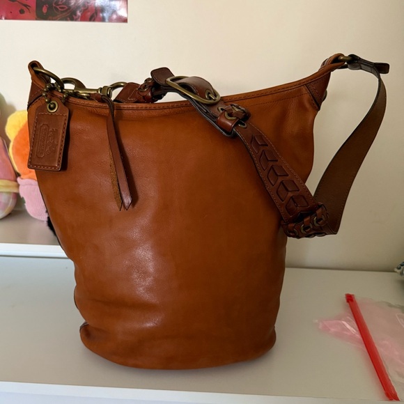 Coach Bleecker XL Duffle Leather Tattersall Whipstitch Buckle - Picture 11 of 12